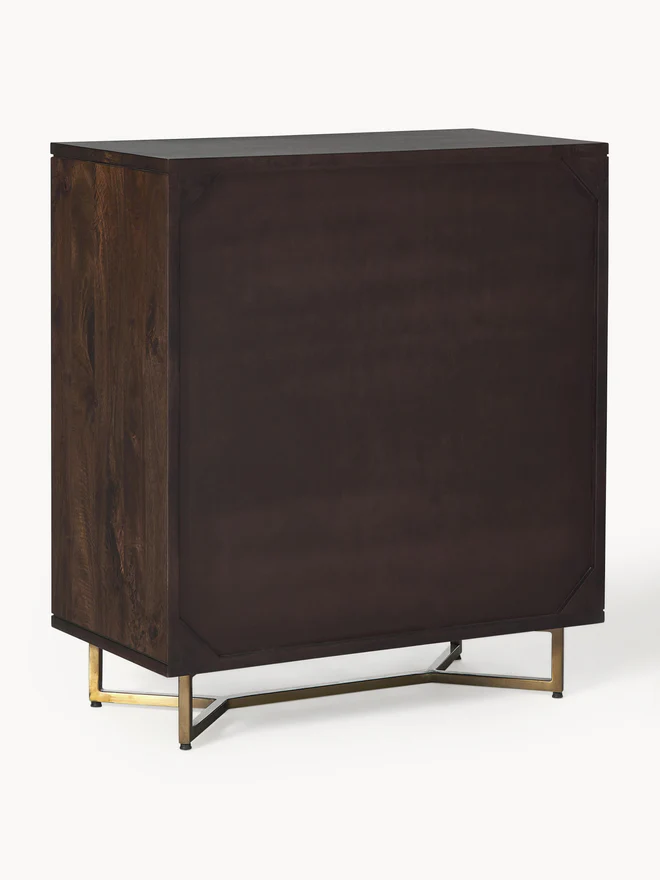 Mango wood, black lacquered